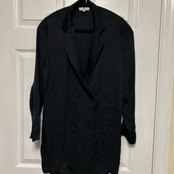Silk Suit Jacket Black Size XS By Charlota Gandolfo - Picture 3 of 13